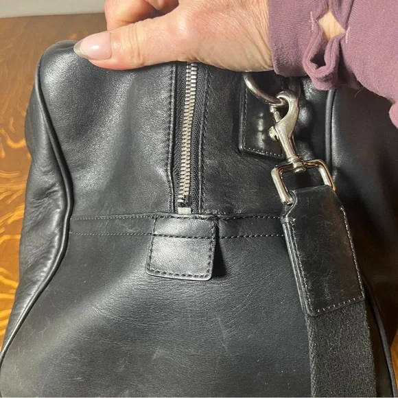 Coach Black Leather Voyage Weekender Travel Bag w/COA - Picture 11 of 15